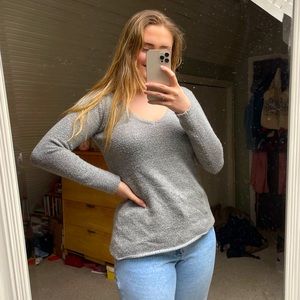 Anthropologie Lilith’s Closet Soft Paneled Back Sweater